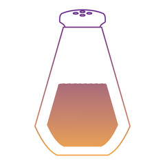 salt bottle icon over white background, vector illustration