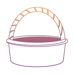 picnic basket icon over white background, vector illustration