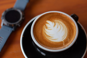 Backgrounds of Latte coffee.