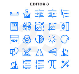 Dashed Outline Icons Pack for UI. Pixel perfect thin line vector icon set for web design and website application.