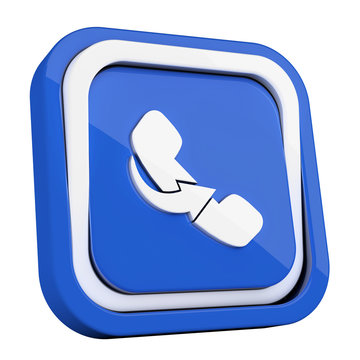 recommend clip art: ikona plastikowa 3D niebieski kwadrat pierścień