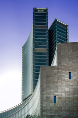 Milan, Italy. The palace of Lombardia Region Government, external view

