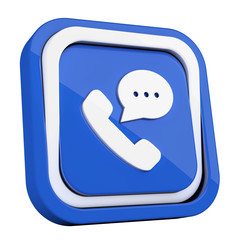 ikona plastikowa 3D niebieski kwadrat pierścień