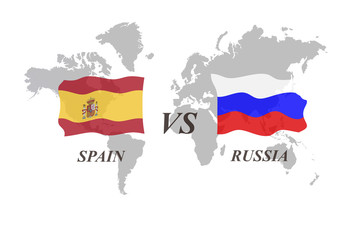 Football Tournament Russia 2018. Spain vs Russia