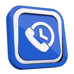 ikona plastikowa 3D niebieski kwadrat pierścień