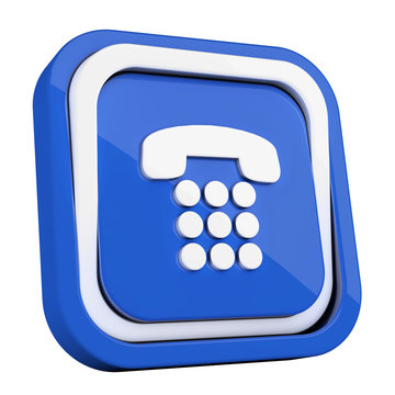 recommend clip art: ikona plastikowa 3D niebieski kwadrat pierścień