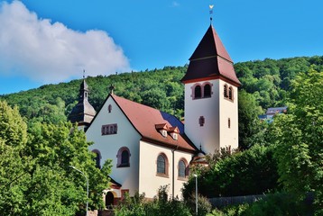 Fototapeta na wymiar Gemünden am Main, Ev. Christuskirche