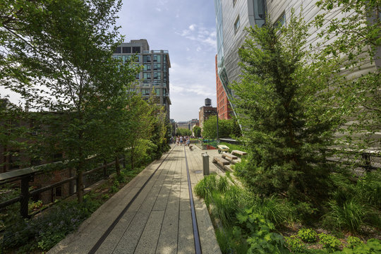 High Line. Urban public park, New York City, USA