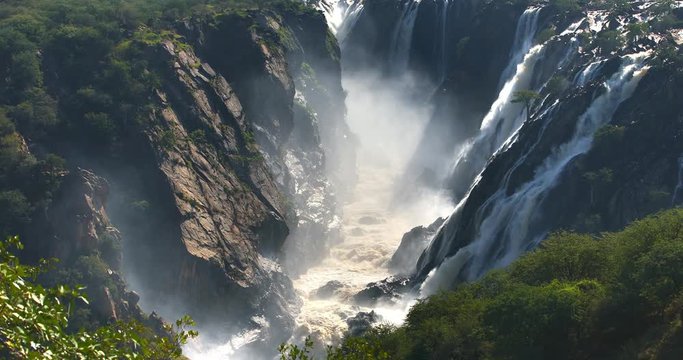 Ruacana Falls on the Kunene River in Northern Namibia
