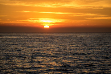 A beautiful Sunset over the Ocean in Cape Town