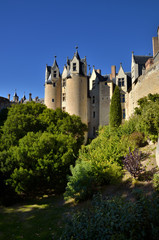Fototapeta na wymiar Montreuil-Bellay, French tourist destination, detail of the medieval castle