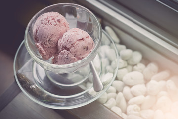 Red bean ice-cream