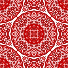 Seamless Floral pattern. Art-deco Geometric background. Modern graphic design. Vector illustration. For print, fashion