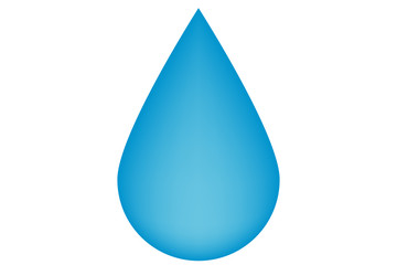 Gota de agua sobre fondo blanco.
