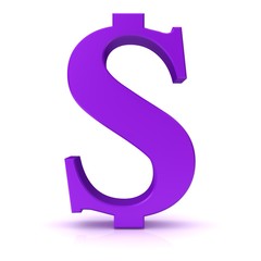dollar sign 3d icon isolated