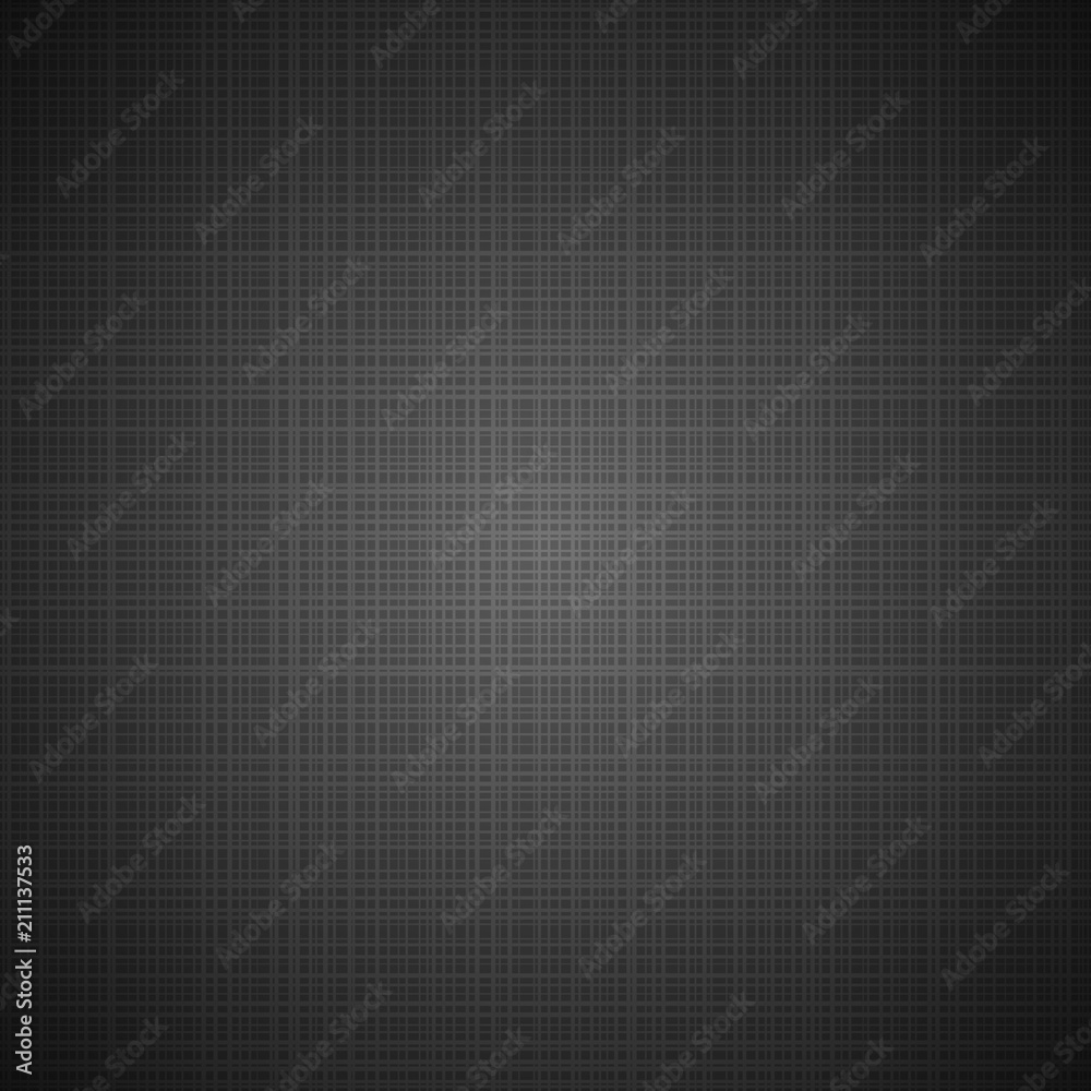 Poster Black vector textile texture. Canvas background with lighting
