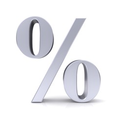 discount sign percent 3d percentage silver  isolated