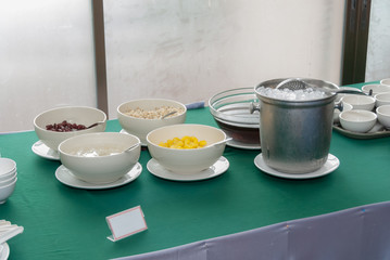 Cup of dessert in hotel