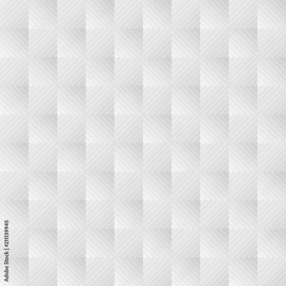 Poster White geometric pattern. Vector volumetric modern texture.