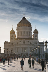 Cathedral of Christ the Saviour in Moscow, Russia, the largest orthodox church ever built