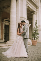 Obraz premium Wedding couple in Rome, Italy