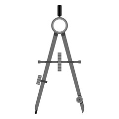 Vector Flat Icon - Metal Drafting Compass