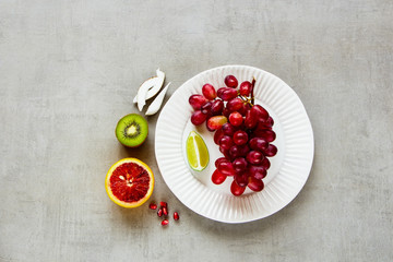 Colorful organic fruits