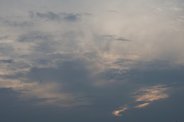 Naklejka na ściany i meble cloudy evening sky background texture