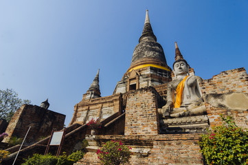 Fototapeta premium Ayutthaya historical park in thailand