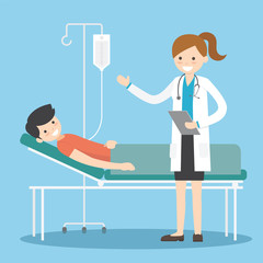 Doctor woman and patient