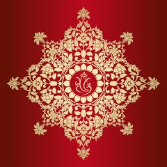 Ganesha, wedding card, royal Rajasthan, India