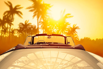 Summer car and sunset time 