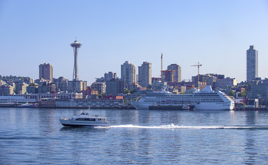Ferry ride from Bainbridge island to Seattle, WA