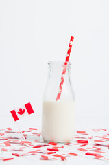 bottle of canadian milk