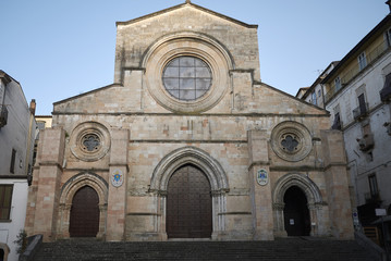 Fototapeta na wymiar Cosenza, Italy - June 12, 2018 : View of Cosenza cathedral