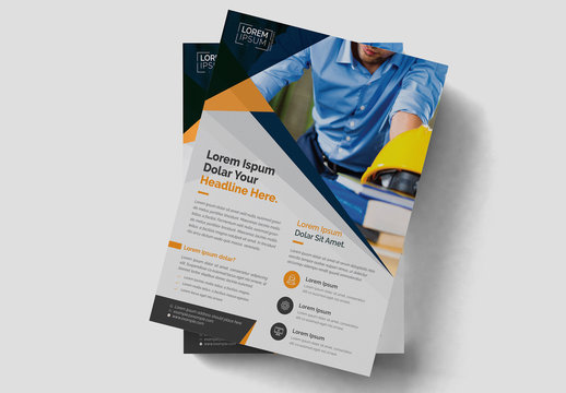 Orange and Gray Flyer Layout