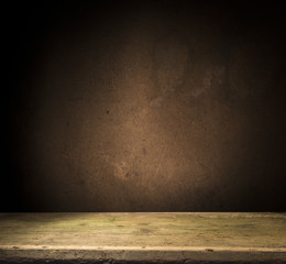 background of barrel and worn old table of wood