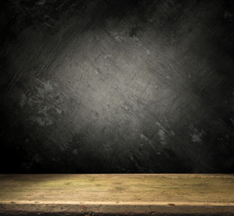 background of barrel and worn old table of wood