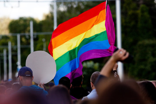 rainbow symbol at pride parade