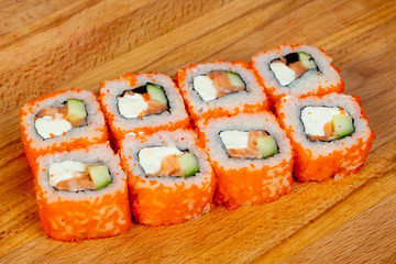 Salmon and cheese roll