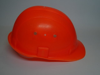 Fototapeta premium Construction helmet on white