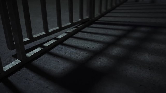 Prison cell door closing