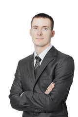 portrait of a successful young businessman.isolated on white