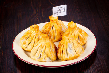 Roasted meat khinkali