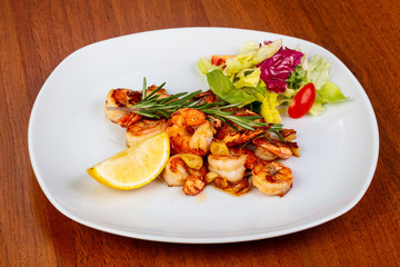 Delicious roated shrimps