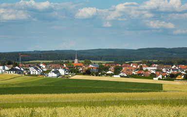 Fototapeta na wymiar Panorama der Gemeinde Winterlingen-Harthausen im Zollernalbkreis