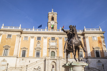 Fototapeta na wymiar Piazza del Campidoglio in Rome, Italy