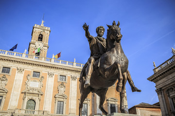 Fototapeta premium Piazza del Campidoglio in Rome, Italy