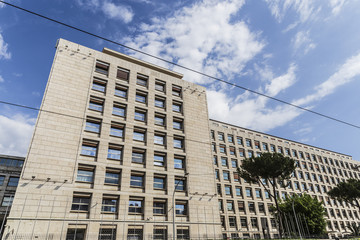 Rome, Italy - June 16 2018: The FAO Building, international headquarters of the Food and Agriculture Organization