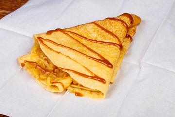 Pancake with caramel